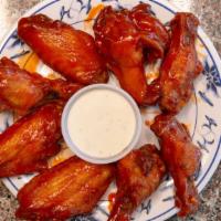 Chicken Wings (10 Pieces 1 Flavor) · Flavors: plain, general tso's, buffalo hot.