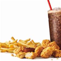 Jumbo Popcorn Chicken®  · Comes with a drink and tots