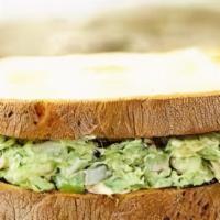 Tuna Avocado Melt Sandwich · Tuna salad with avocado, tomato, and melted mozzarella on your choice of bread.