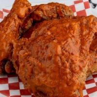Nashville Hot Chicken Alc (4 Piece) · Jalapeño buttermilk marinated chicken, double coated with spicy seasoned flour. Generously b...
