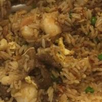 Fried Rice · Can choose chicken, beef, pork, shrimp, or combination fried rice.