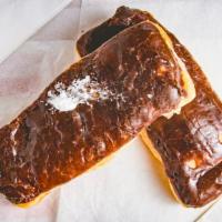 Chocolate Iced Filled Bar · Filled with Bavarian Custard