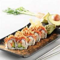 Frank'S Redhot® Crunchy Buffalo Chicken Roll · Chicken, cream cheese, avocado, carrot and nori wrapped in sushi rice. Topped with spicy may...