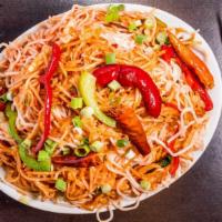 Chili Garlic Noodles · Spicy. With vegetable.