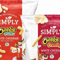 Simply White Cheddar Cheetos  · Puffs or crunchy? these simply white cheddar cheetos are soo good and baked to perfection.