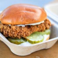 Original Project · House Breaded Chikn Topped With House Aioli and Dill Pickles (Proceeds From Every Purchase G...
