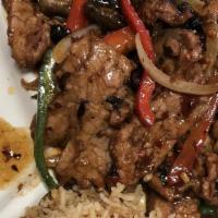 Sizzling Beef With Black Bean Sauce · Spicy.