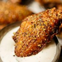 Wings 20 · 12-hour Shiner Bock brined chicken wings. These birds are brined and brewed with attitude!