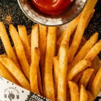Seasoned Fries · Cut, seasoned, and served to order.
