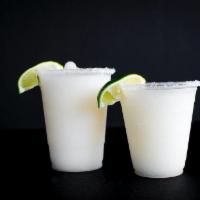 Regular Frozen Margarita · Lunazul premium blanco tequila, orange liqueur, fresh lime. juice, agave nectar