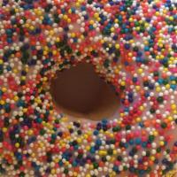 Sprinkled Donut · Choco, vanilla or strawberry.