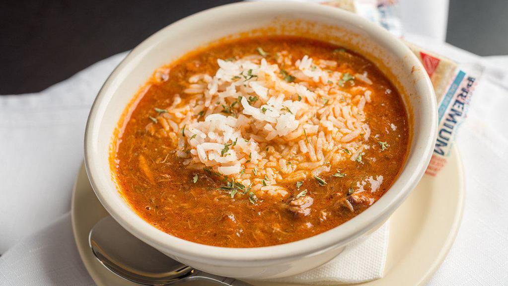 Fresh Seafood Gumbo · Our signature seafood gumbo with shrimp, crab, fish, and spices. Served with crackers.