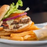 Jd'S Classic Burger · Angus Beef patty, grilled to order, lettuce, tomato, onions, pickles.