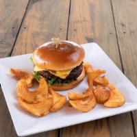 Cheeseburger · A half-pound of ground beef, lightly seasoned and char-grilled. Served with your choice of c...