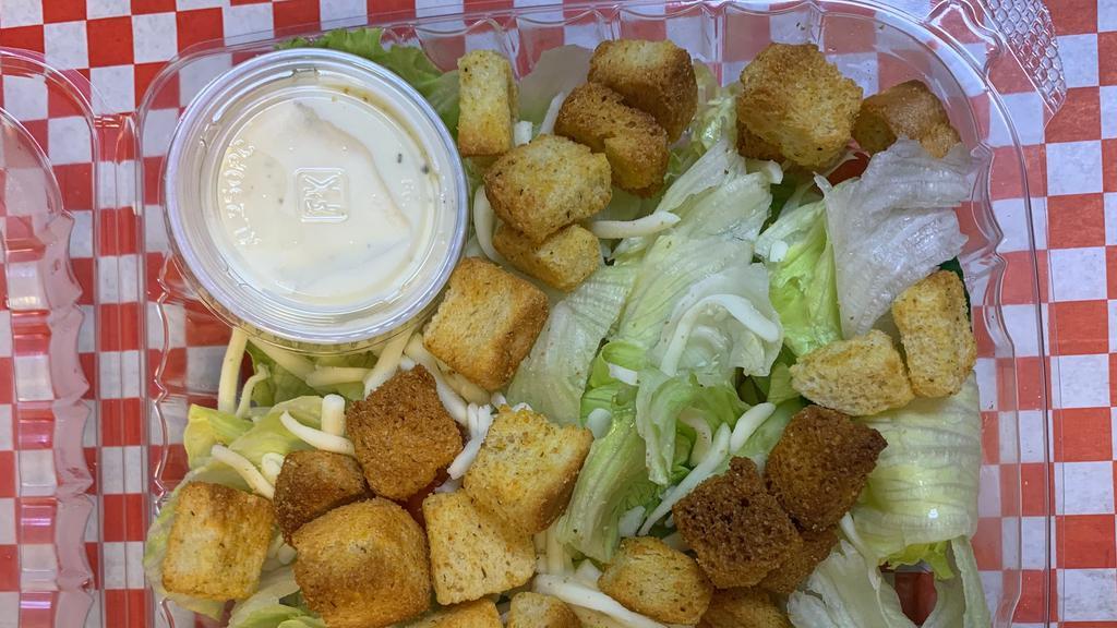 Dinner Salad · Lettuce, tomato, cucumber, cheese, and croutons your choice of dressing.