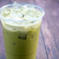 Green Milk Tea · House iced green milk tea with cream
