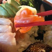Chirashi · Assorted fish from our sushiologist.
NO SUBSTITUTIONS