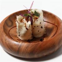 Hotate Creamy Hand Roll · Baked scallops with creamy sauce, rolled into temaki style. Consuming raw or undercooked mea...