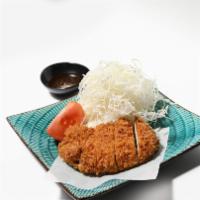 Pork Loin Katsu · Deep-fried pork loin cutlet with cabbage salad (Japanese traditional goma dressing)