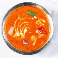 Paneer Tikka Masala · Indian cottage cheese cubes cooked in a creamy tomato sauce and lightly spiced & sweetened.