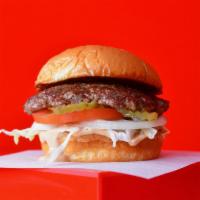Super Smash Burger · Juicy, grilled beef burger smashed to perfection with fresh shredded lettuce, sliced tomato,...
