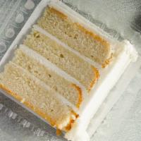 White Cake · With white buttercream filling.