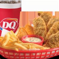 Steak Finger Country Basket® (6 Pieces) Combo · DQ®s crunchy, golden Steak Finger Country Basket® is served with crispy fries, Texas toast, ...