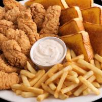 Family Meal · Perfect for the whole family.16 Chicken Strips or Steak Fingers, Fries, Gravy and Texas Toas...