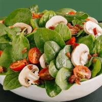 Spinach Salad · spinach / bacon / mushrooms / grape tomatoes / croutons