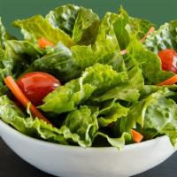 Garden Side Salad · romaine lettuce / carrots /  grape tomatoes  / croutons