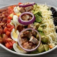 Texas Cobb Salad · Mixed greens, mesquite grilled chicken, fresh avocado, Applewood bacon, tomato, egg, monterey.