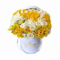 Marshyellow · A bright and moody arrangement is ready to make any recipient smile! Beautiful flower arrang...