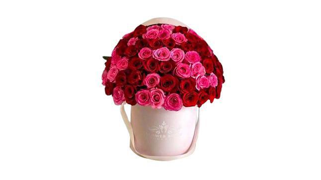 Red & Pink Roses In A Box · Red roses as passion and pink roses as love. Give her/him this stunning bouquet of love& passion and amaze! Red and pink roses in this cute blush pink or even in white box are looking so romantic that any occasion with your partner is gonna be unforgettable.
