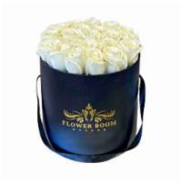 Amelie White Rose Box · White roses are traditionally associated with marriages and new beginnings, but their quiet ...