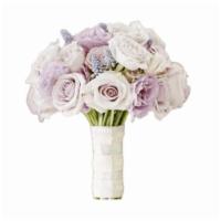 Violet & White Roses · Violet & white roses for your wedding day! This cute arrangement is made to be talked about....