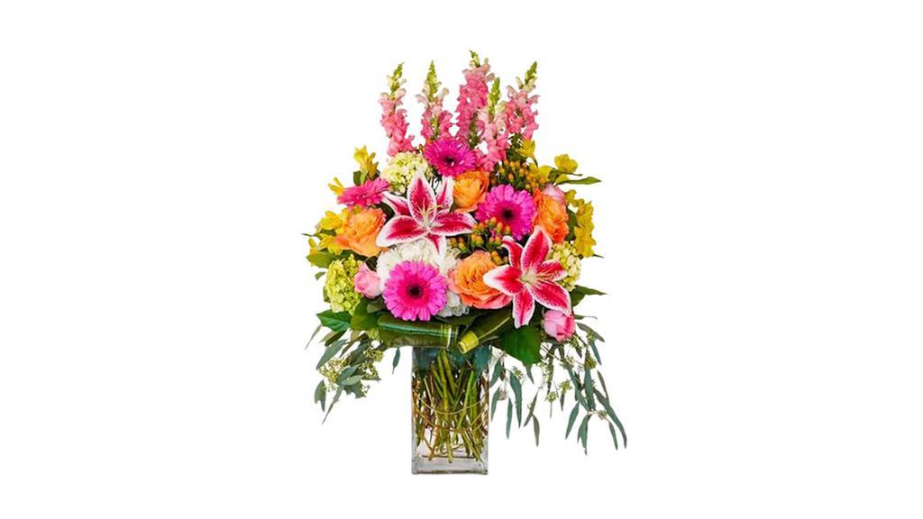Take Her Breath Away · Take her breath away with this stunning mix of flowers in pinks, oranges and yellows.

Approx. 32