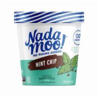 Nadamoo! - No Sugar Added Mint Chip 16 Oz · Crisp mint and swirled in crunchy dark chocolate with no added sugar.