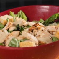 Caesar Salad · Romaine, Shaved Parmesan, Croutons, Grilled Chicken, and Caesar Dressing
