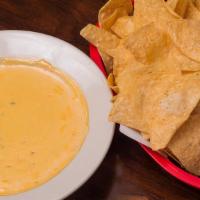 Togo Bowl Queso Maricela · Chips and Queso served with Salsa Verde.