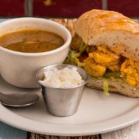 Togo Poboy & Soup Combo · Half Po'boy with your choice of Chicken & Sausage Gumbo, Shrimp Gumbo, or Red Beans and Rice.