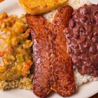 Togo French Quarter Plate · A combination of Red Beans and Rice, Crawfish Etouffee and a Garlic Smoked Sausage Link. Add...