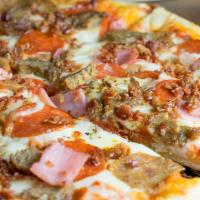 Meat Lovers · Pepperoni, Sausage, Meatball, Ham & Bacon