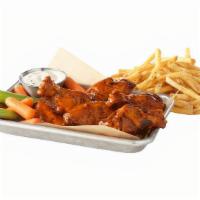 6 Traditional Wings + Fries · 6 TRADITIONAL CHICKEN WINGS HANDSPUN IN CHOICE OF SAUCE OR DRY SEASONING / NATURAL-CUT FRENC...