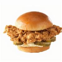 Classic Chicken Sandwich · HAND-BREADED CHICKEN BREAST / PICKLES / MAYO / CHALLAH BUN / MAKE IT WILD™: ADD A WILD SAUCE...