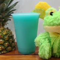 Frog Juice · House made Blue Hawaiian Margarita. No frogs were harmed in the making of this drink.