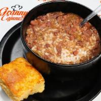 Red Beans & Rice (Sm) · Tastefully seasoned with a Cajun Blend of Spices combined with Ground Beef and Smoked Turkey...