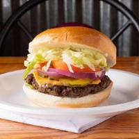 Carl Burger · 1/2 pound patty, lettuce, tomato, onion, pickles, mustard *cheese upon request *served with ...