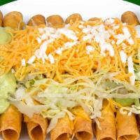Family Roll Tacos · Beef or chicken with guacamole & cheddar cheese.