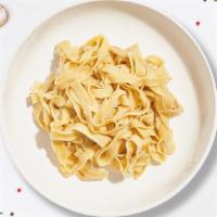 Byo Fettucine · Fresh fettuccine cooked with your choice of sauce and toppings.