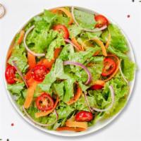 Garden Salad · (Vegetarian) Romaine lettuce, cherry tomatoes, carrots, and onions dressed tossed with your ...